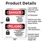Signmission Lockout Tagout Setup Maintenance Bilingual Danger Sign, Aluminum, 10in W x 14in L, 2PK OS-2PACK-DS-A-1014-VS-1428 - alternate 3